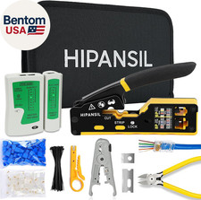 RJ45 Crimp Tool, Ethernet Crimper Tool Kit with CARRYING CASE, All-In-One Pass t