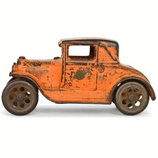 Arcade Cast Iron Model A Coupe 106L 106S Rare Orange Paint Rumble Seat 1927-1931