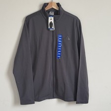 Adidas Men s Size L Full Zip Track Jacket Gray Side Pockets New With Tags