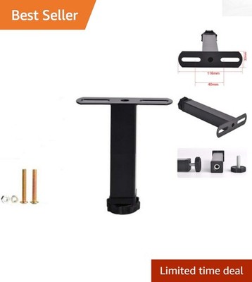 Elegant Black Metal Center Support Leg for Beds, Tables & Sofas - 12.9