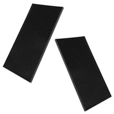 2 Pcs 6x12 Inch Rubber Bar Mat Restaurant Kitchen Countertop Mat for Bartending
