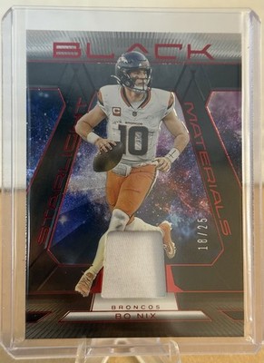 2025 Panini Black Bo Nix Starlight Patch Ruby #/25 Broncos