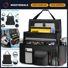 Car Front Seat Organizer Back Seat Storage - Adjustable Straps, Truck Office