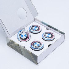 Bmw 68mm Floating 50th Anniversary Wheel Centre Hub Caps Set Of 4 36122455268 Us