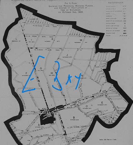 PLAN FOR COAL MINE AFTER EXPLOSION C1920 Magic Lantern Slide MINING - Foto 4 di 5