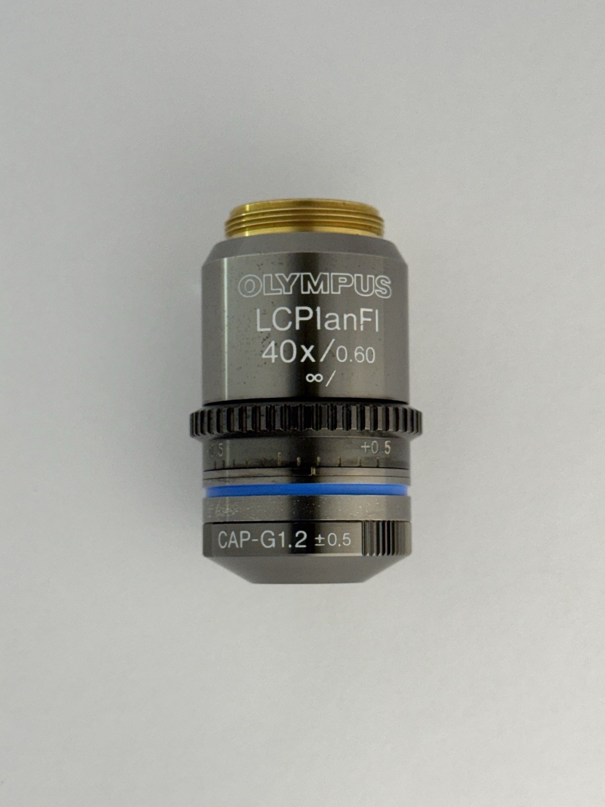 Olympus LCPlanFl 40×/0.60 ∞/0 LWD Microscope Objective Lens RMS W/ Correction