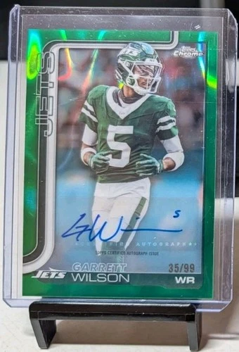 2025 Topps Chrome Garrett Wilson Green Lava Refractor (RAW)