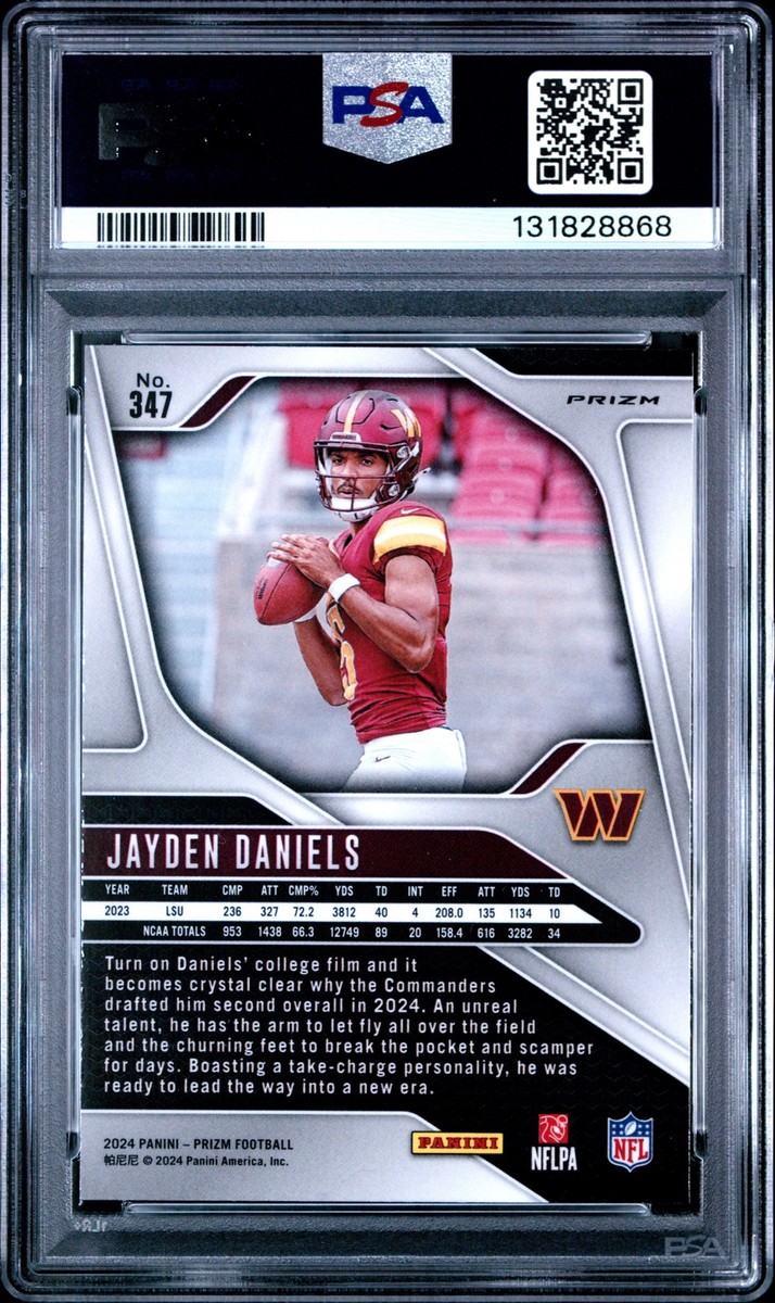 2024 Panini Prizm - Rookies Jayden Daniels #347 Red White & Blue