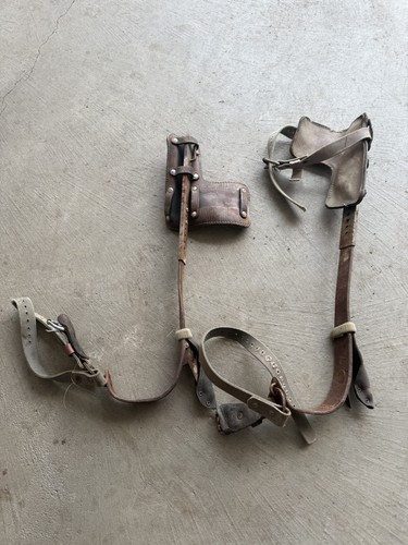 Vintage Lineman Pole Climbing Spurs Gaffs Hooks