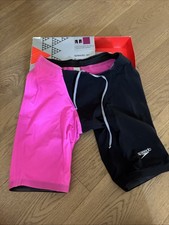 Speedo Male Sz 26 Fastskin LZR Racer Elite 2 Jammer Black/Hot Pink