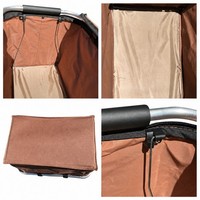 Einkaufskorb Faltbar Shopper Mit Alurahmen Ca. 28 L Fassung Braun Mit Deckel