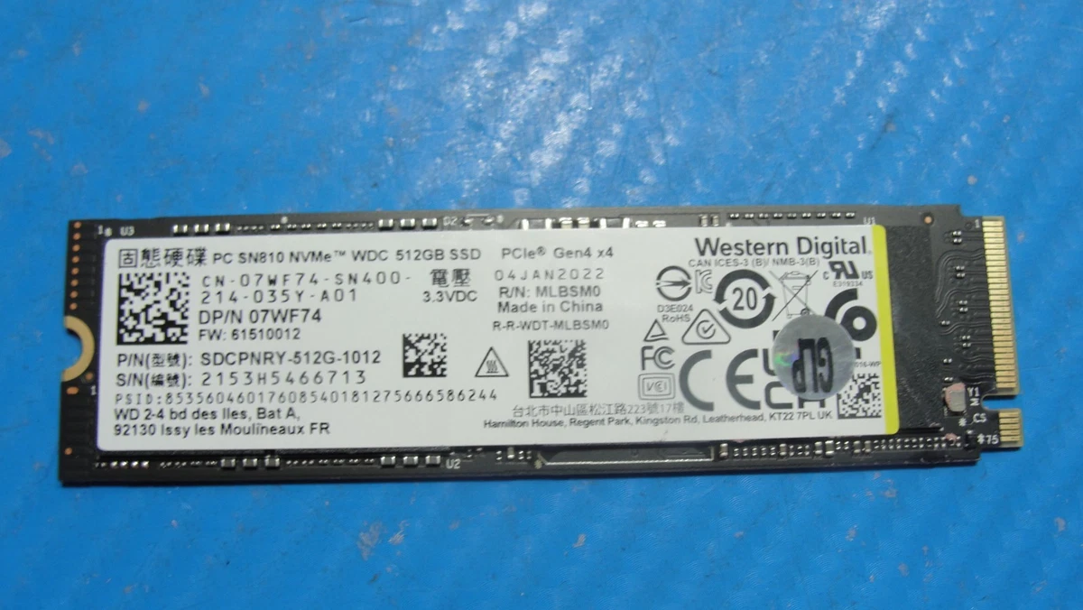 25+ Western Digital M.2 Interface 512 GB Solid State Drives for
