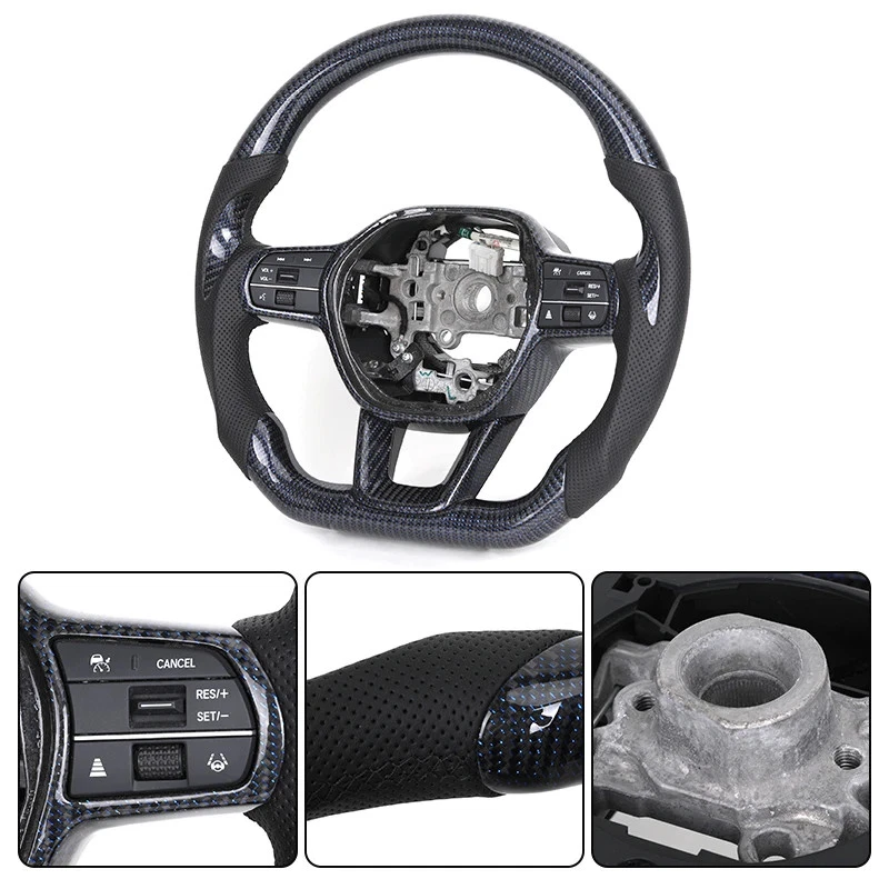 Volante de fibra de carbono real Honda Civic Accord Acura Integra 11th  Foto 2 de 4