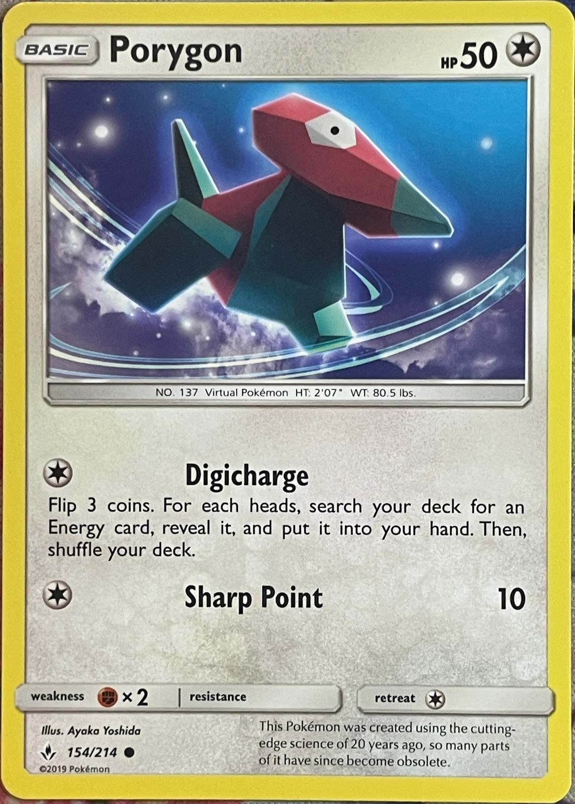 Porygon - 154/214 - Unbroken Bonds Pokemon 2019