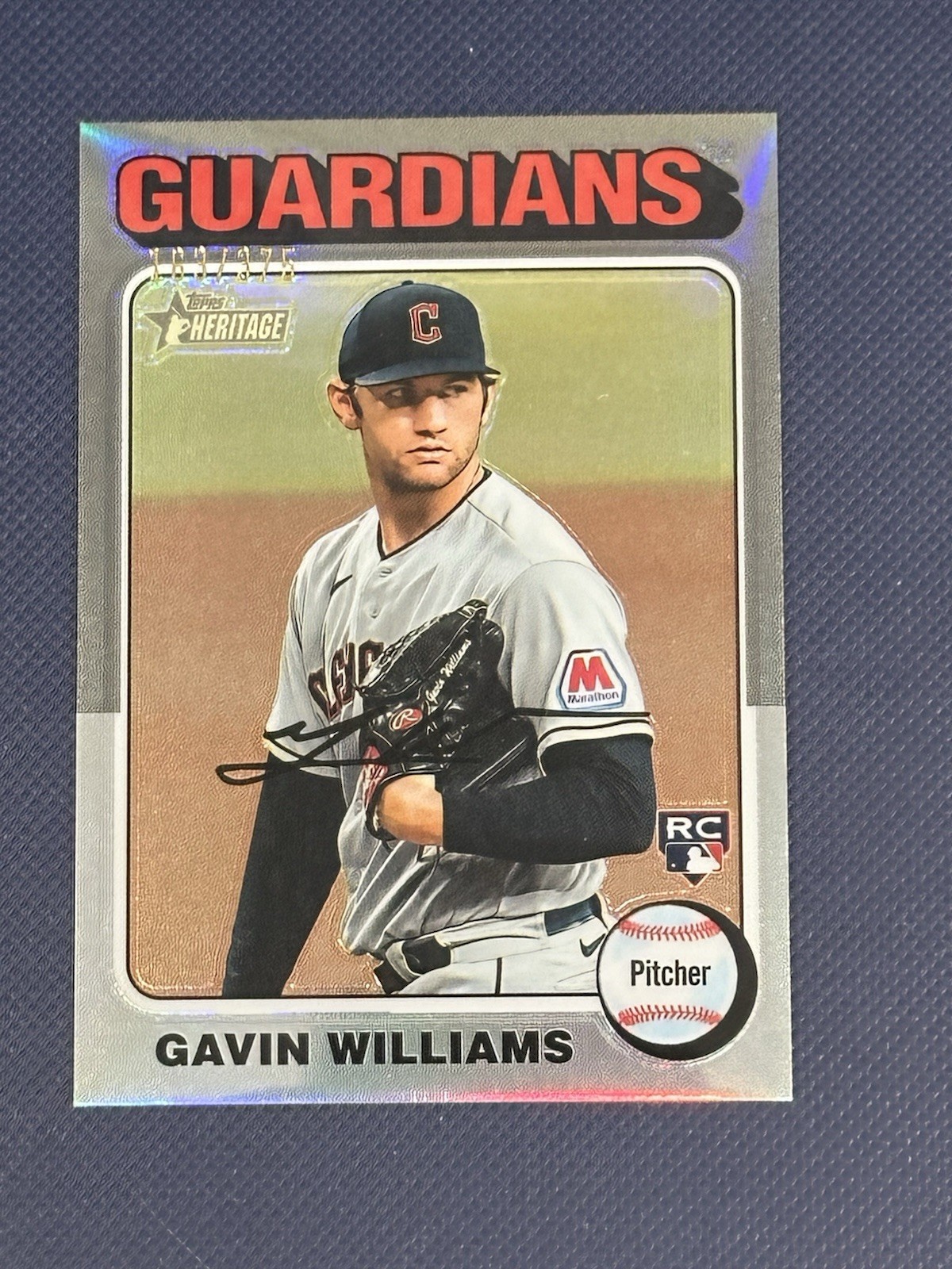 2024 Topps Heritage - Gavin Williams #489 Chrome Silver Refractor /375 (RC)
