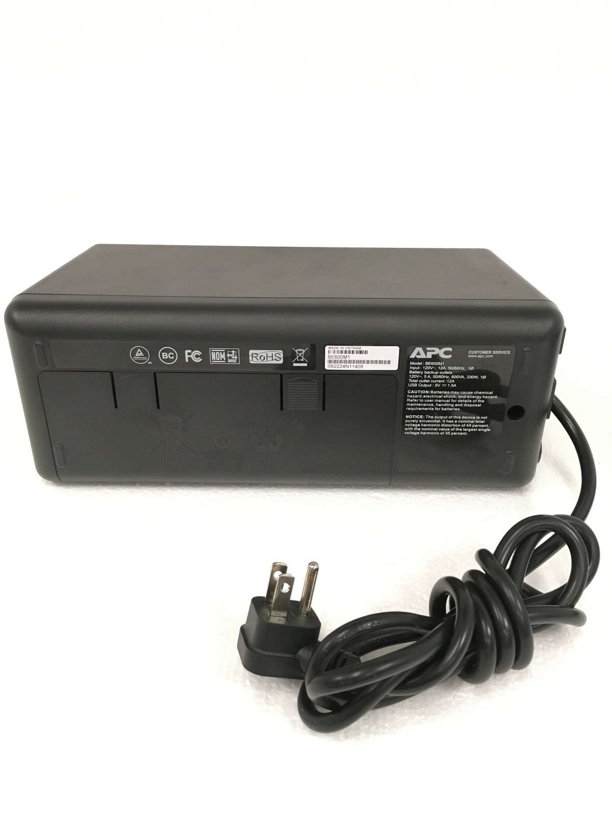 APC Back-Ups 600 - BE600M1 7-Outlet Uninterruptible Power Supply FREE SHIP, QTY