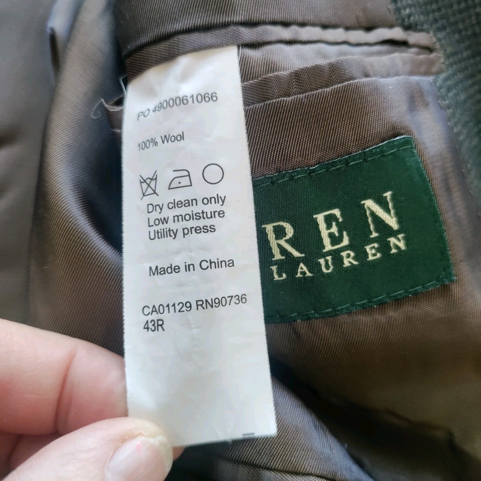 Lauren Ralph Lauren Gray Wool Blazer Men's Size 43R thumbnail 5