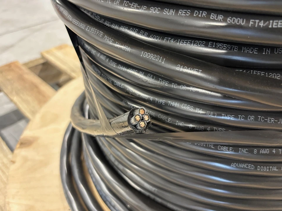 Cable digital avanzado 3G-0804 8-4C STR BC VN cable bandeja, 8 AWG 4 conductores 425 pies Foto 3 de 4