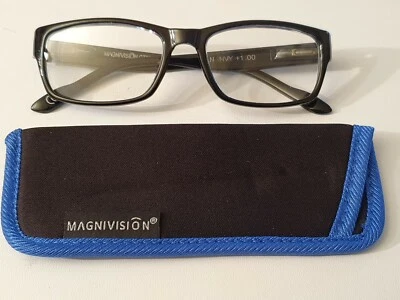 Magnivision (Foster Grant) - Dan - Navy - Men's Reading Glasses + Free Case