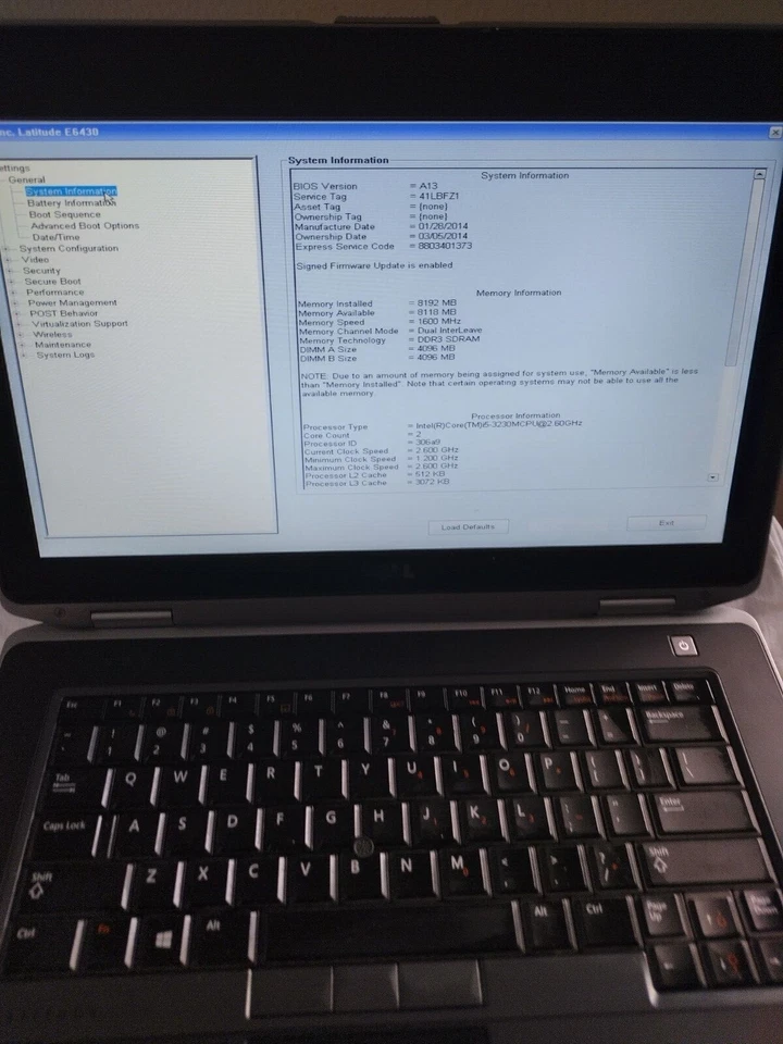 Dell Latitude E6430 Core i5 3320M 2.60GHz 8GB RAM 500GB HDD Win 10 Pro - Image 2 of 4