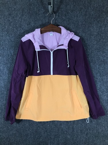 Old Navy Hooded Windbreaker Womens Size Large Multicolor Long Sleeve - 第 1/9 張圖片