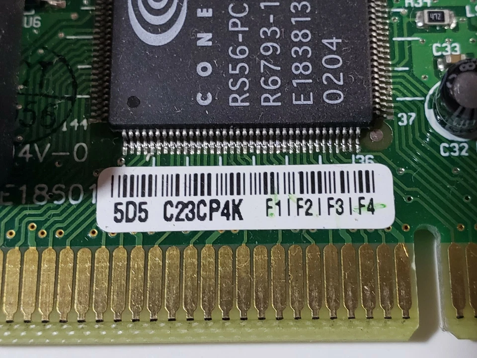 DELL 01K636 F-1156I/R2F 56K Conexant RS56-PCI V.92 PCI Modem card REV A00 - Image 3 of 4