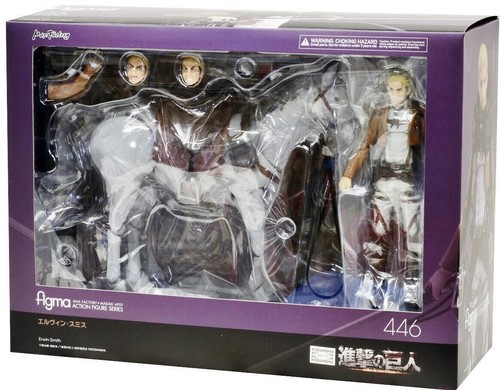 Figma #446 Attack on Titan "Erwin Smith" w/ Horse *NEW* Max Factory Authentic
