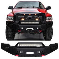 Vijay For 2002-2005 Dodge Ram 1500 Front Bumper With Led Lights Winch Plate Vijay For 2002-2005 Dodge Ram 1500 Front Bumper With Led Lights Winch Plate