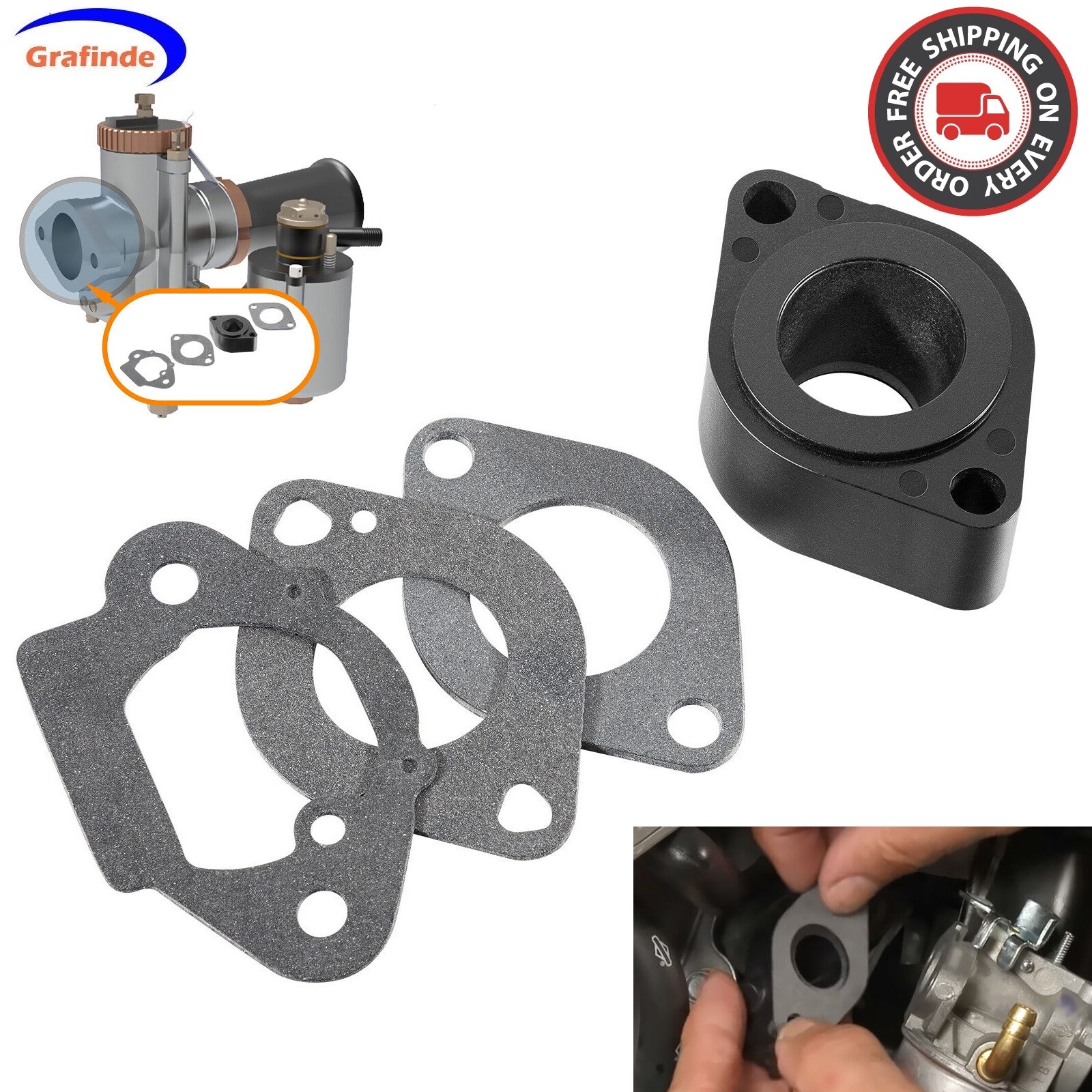 replace-for-694876-briggs-stratton-intek-engine-carburetor-spacer
