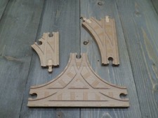 3 Piece Switch Track Lot Thomas The Tank Engine Wooden Railway Used Wood