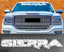 Sierra Windshield Banner Ripped Effect Decal Sticker Fits Gmc Truck Denali