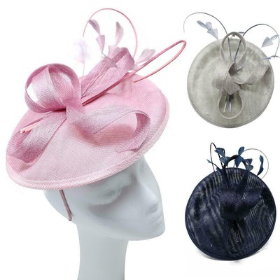 Elegant Feather Looped Clip /& Headband Fascinator Ladies Day Wedding Royal Ascot