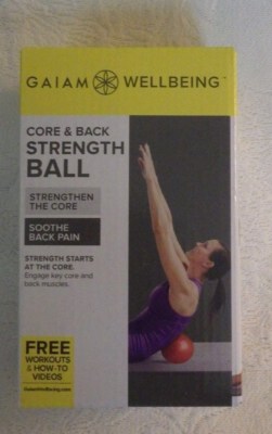Gaiam Wellbeing Core & Back Strength Ball New NIB