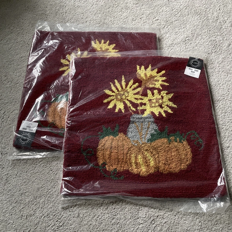 Fundas de almohada Surya Fall Harvest 18x18, juego de 2 nuevas en plástico sin abrir  Foto 2 de 4
