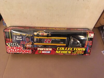 Ward Burton 22 RACING CHAMPIONS 1:64 Diecast Car & Transporter Chrome