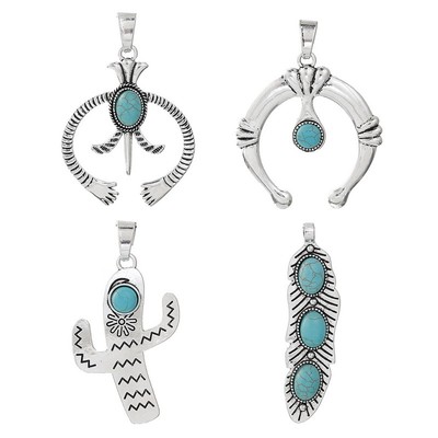 1 Pendentifs Breloque en Pierre Accessoire Pr Collier 15x37mm Au Choix
