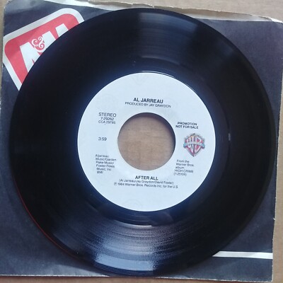 AL JARREAU After All DJ PROMO 45 7'' R&B SOUL Warner Bros. Record 1984