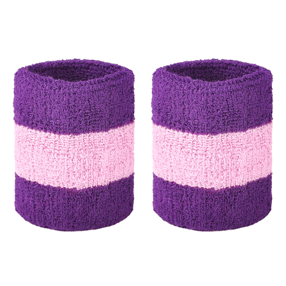 Athletic Wrist Sweatbands Pair Terry Cloth Wristband Running