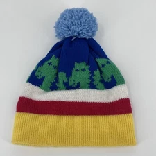 Vintage The Maine Mad Hatter Dinosaur Dragon Loc Ness Pattern Wool Winter Hat