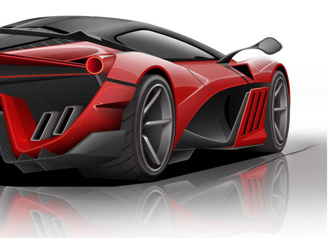 FERRARI Race Car Racing Hypercar Concept Custom Built LARGE 1:12SCALE MODEL
