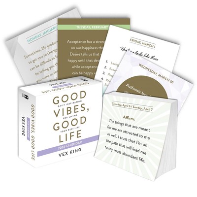 Good Vibes Good Life 2024 Calendar: Daily Inspiration for Living Your Best  Life | eBay