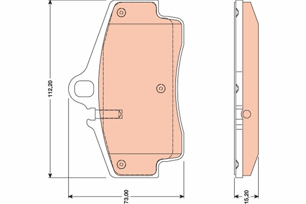 GDB1757 TRW Brake Pad Set, disc brake for PORSCHE
