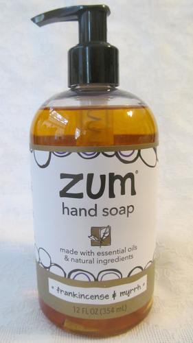 New~Pump Bottle ZUM Hand Soap Plant Based 12fl oz~FRANKINCENSE & MYRRH~Made USA