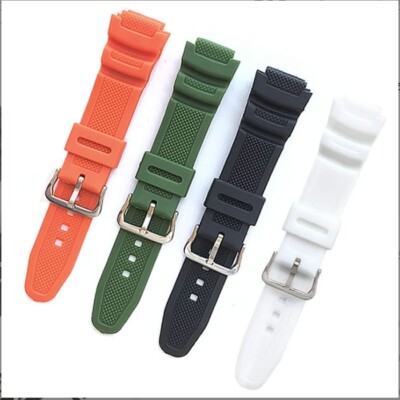 Silicone Watch Band Strap 18mm Fits Casio  W218H/AE-1200/1100/SGW-300/400/MRW-200