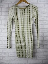Princess Polly joani tie dye mini dress green 8 bnwt long sleeve