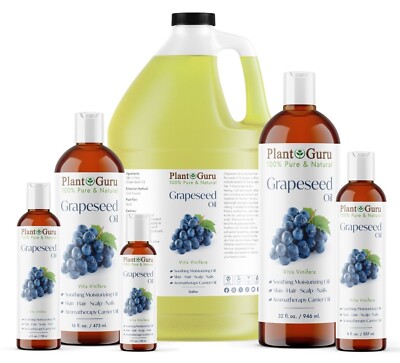 Grapeseed Oil Cold Pressed 100% Pure Natural Carrier For Skin Face Hair Massage