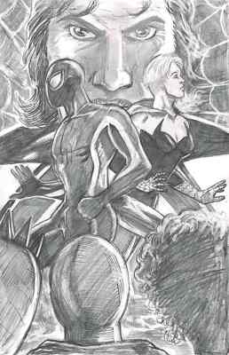 Spider-Man and Spider-Gwen Across the Spiderverse - Comic Art by Jay Taylor