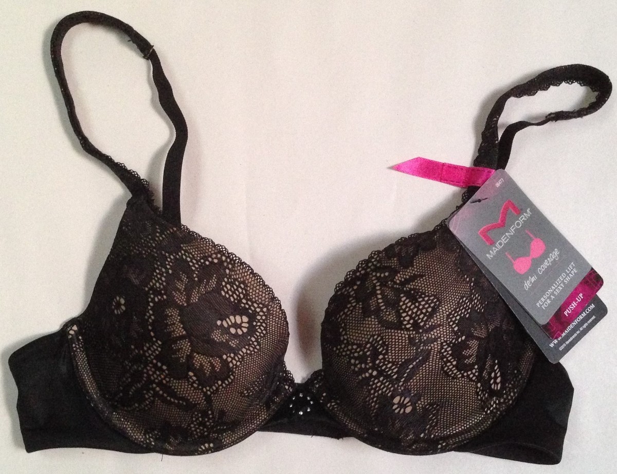 NWT MAIDENFORM PERSONALIZED LIFT P-U CONVERTIBLE BLACK BRA STYLE