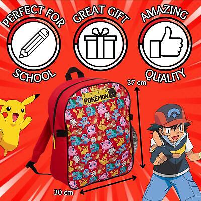 Pokemon Backpack + Detachable Lunch Bag Boys Girls Back To School Poke Ball  Bag