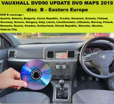 VAUXHALL   DVD90 UPDATE DVD MAPS 2019 - sat nav B- EAST /Zafira, Vectra, Corsa /